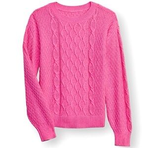 GAP Kids Girls Cable-Knit Sweater Top Pink Size 10 Large